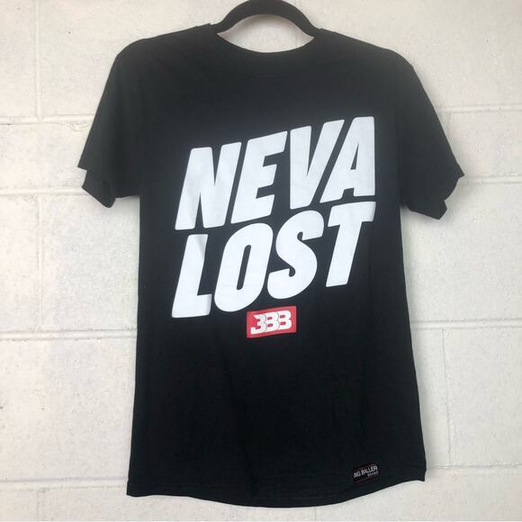 Big Baller Brand Neva Lost black graphic t-shirt S - Picture 1 of 4